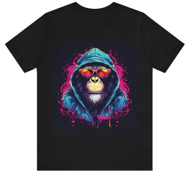 Unisex Jersey Short Sleeve Tee - Monkey Graphic Unisex T-shirt