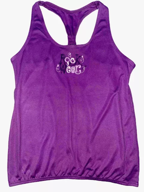 Rock Wear size 16-18 Singlet Top Purple Tank T-shirt ROCKWEAR As New