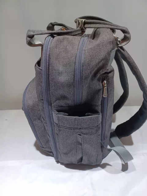 Diaper Bag Mom's Backpack, RUVALINO Multifunction Travel Maternity Baby Bag Grey 2