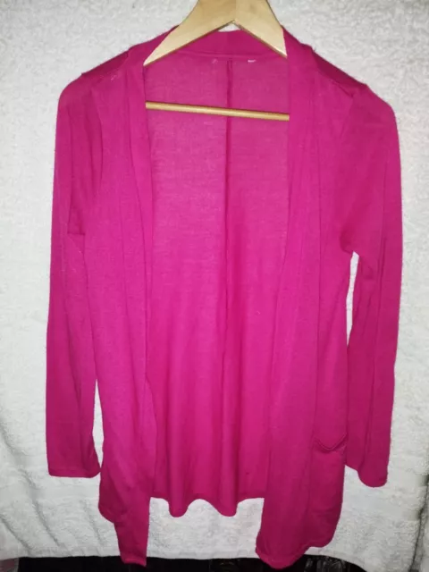 Damen Größe 8 bis 10 lang rosa Cardigan Pullover von George guter Zustand
