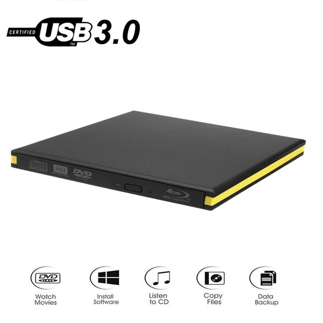 Black USB 3.0 Panasonic UJ240 BD-R 6x Writer Player BD DVD Drive Blu-Ray Burner