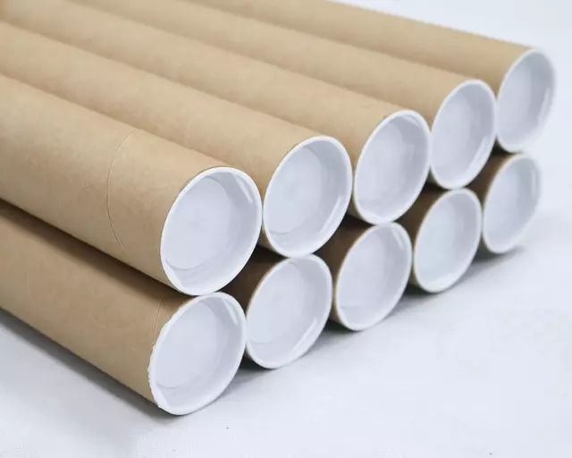 Mailing Tube - 2 in X 12 in - Kraft - 10 Pack - for Shipping and Storage of Post