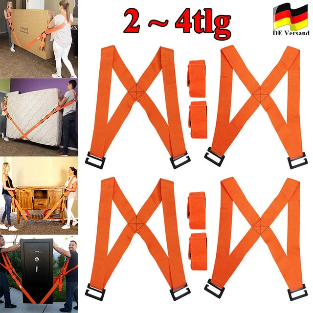 2~ 4 cinghie per trasloco cinghia per mobili spalla cinghia di sollevamento cinghia per trasloco trasporto DHL