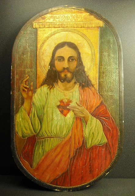El Corazón Del Cristo Finales Bajo Relieve Sobre Madera XIX E O antes De The Of