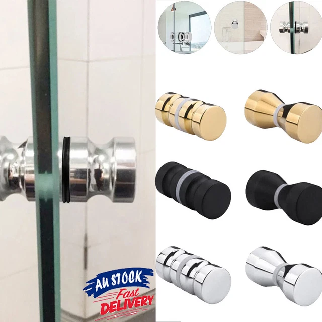 STAINLESS STEEL BACK-TO-BACK Glass Door Knob Puller Push Handle ...