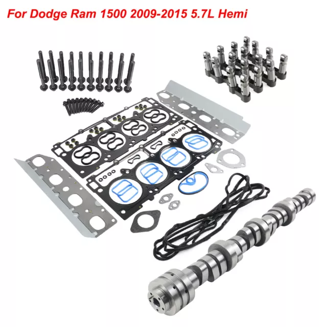 Camshaft & MDS Hemi lifters & Head Gaskets Kit Fit For 09-15 Dodge Ram 1500 5.7L