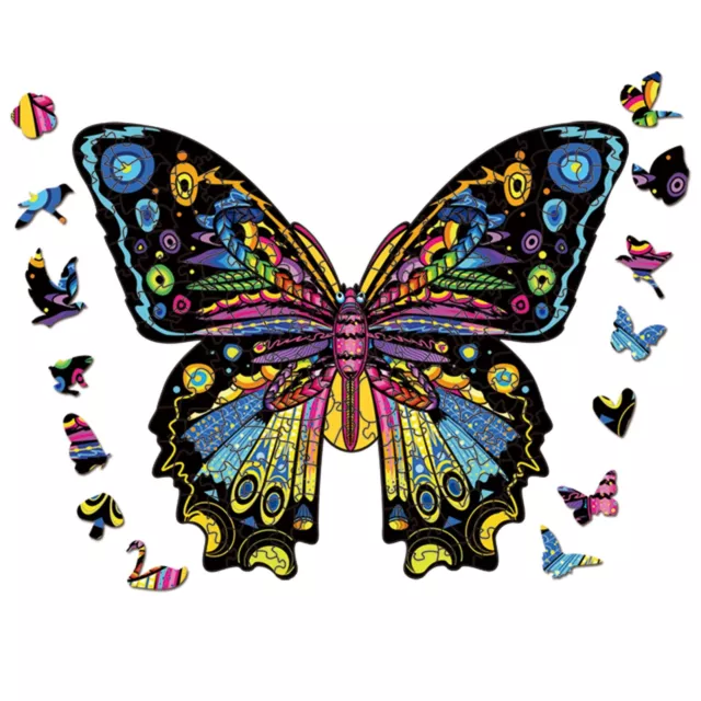 Wooden Jigsaw Puzzle butterfly 100 Pieces Best Toy Gift Adults & Kids
