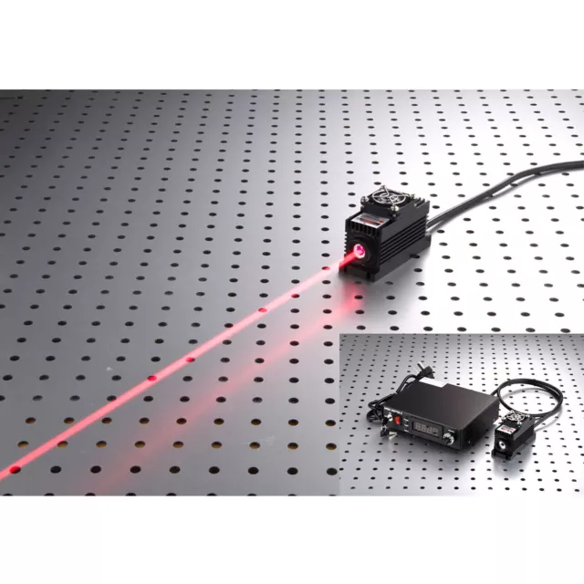 Module Laser rouge 638nm 600mW + TTL/analogique 0-30KHZ + TEC + puissance...