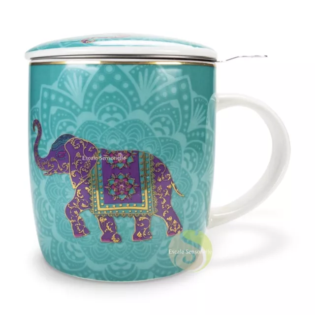 Tisanière éléphant Escale Sensorielle 400 ml céramique thé 3 pièces cadeau