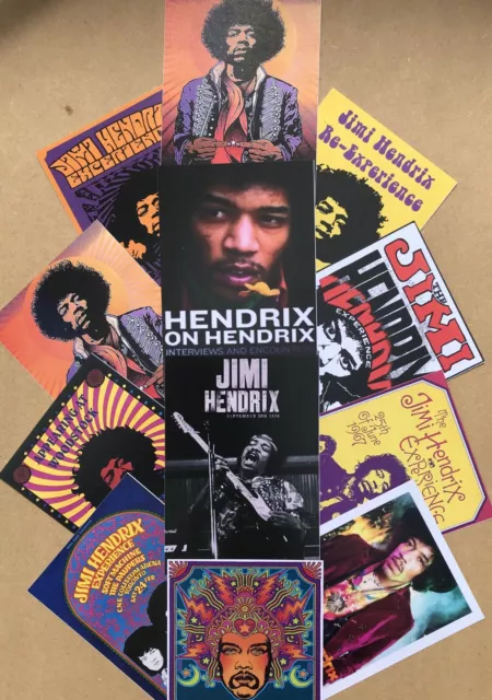 Set of 20 Jimi Hendrix images reproduced as quality postcard size