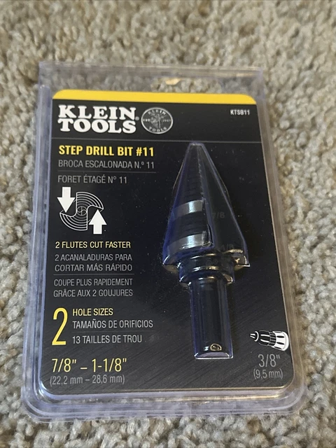 Klein Tools KTSB11 Double Fluted Step Drill Bit