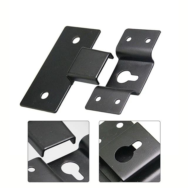 BIGalleons Lot De 2 Supports Muraux/Plafond Pour Enceintes - Orientation Rotative, Charge Max 45 Kg - Noir