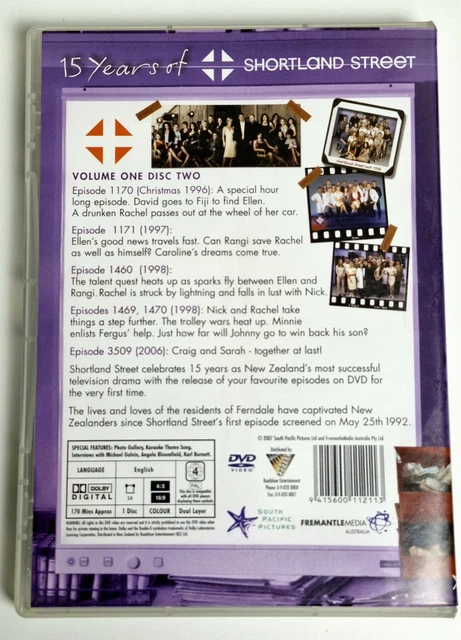 15 YEARS OF Shortland Street Volume One : Dvd [Disc 2+3] Region-4 $49. ...