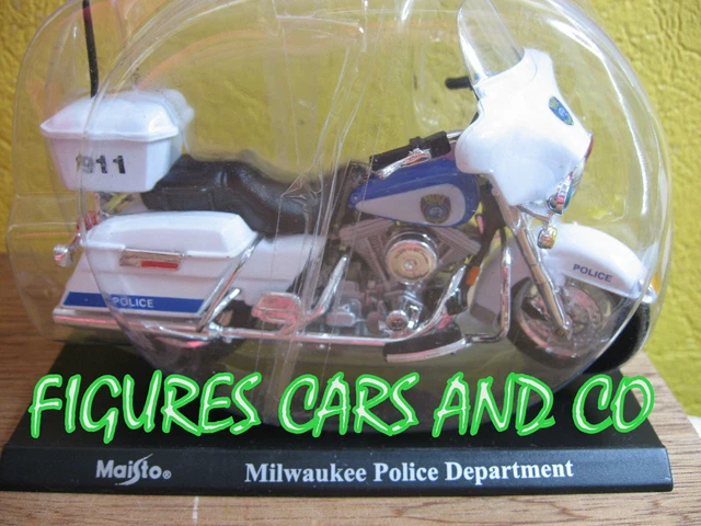 Moto 1/18 Harley Davidson Electra Glide Police De Milwaukee Neuve Coque