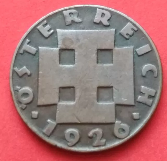 Moneta Austria 2 Groschen 1926 Republik Osterreich - Oesterreich -Rara - Ottima