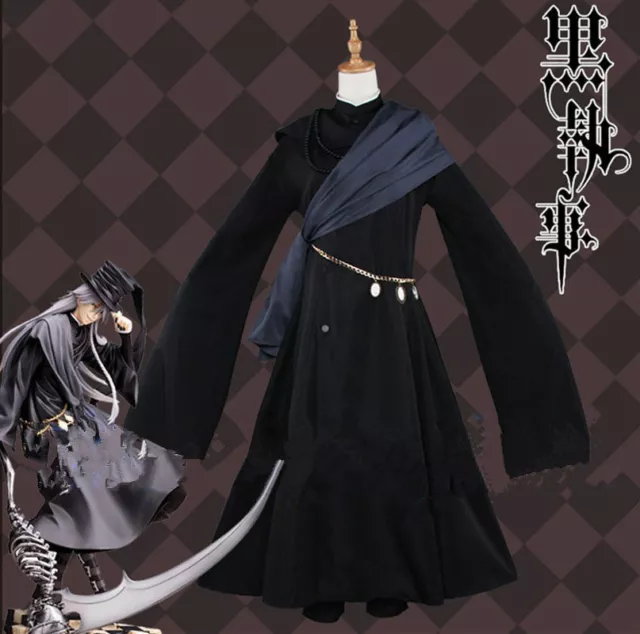 Black Butler Circus Sebastian Michaelis Undertaker Ciel Phantomhive Cosplay :w