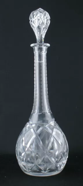 Jugendstil Kristall Glas Karaffe Dekanter Wein Luxus Edel Geschliffen Nummeriert
