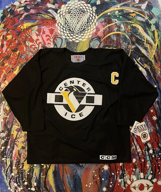 Vintage 1983 Pittsburgh Penguins NHL Hockey Black Practice Jersey Mario Lemieux Vintage 1983 Pittsburgh Penguins NHL Hockey Black Practice Jersey Mario Lemieux