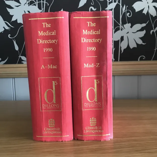 The Medical Directory 1990 146th Edition Part 1 & 2 Churchill Livingstone Rare