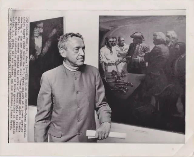 ANDREW WYETH Artist Painter N. C. WYETH Gallery * Rare VINTAGE 1971 press photo