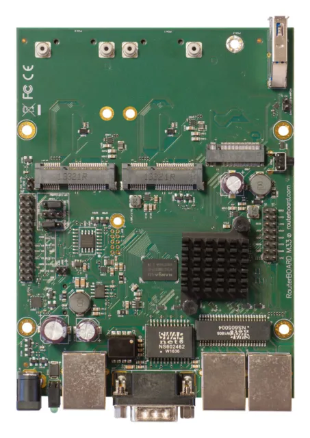 MikroTik RBM33G Router 3xRJ45 1000Mb/s 2x miniPCI-e 1x USB 1x microSD 1x M.2