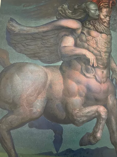 Ernst Fuchs Siebdruck "Pegasus und Muse" aus Highlights I