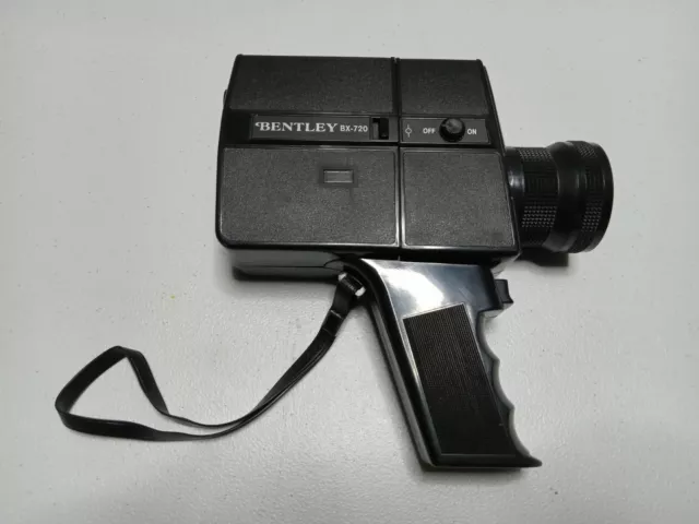 Vintage Bentley BX-720 Super 8 Movie Camera Black Handheld -untested