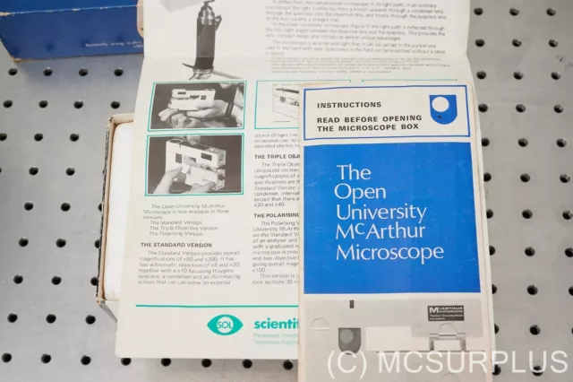 The Open University McArthur Microscope with some slides (seems complete) 2