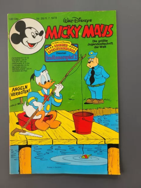 Micky Maus 28 / 1978  Z1 mit Bastel und Schnipp