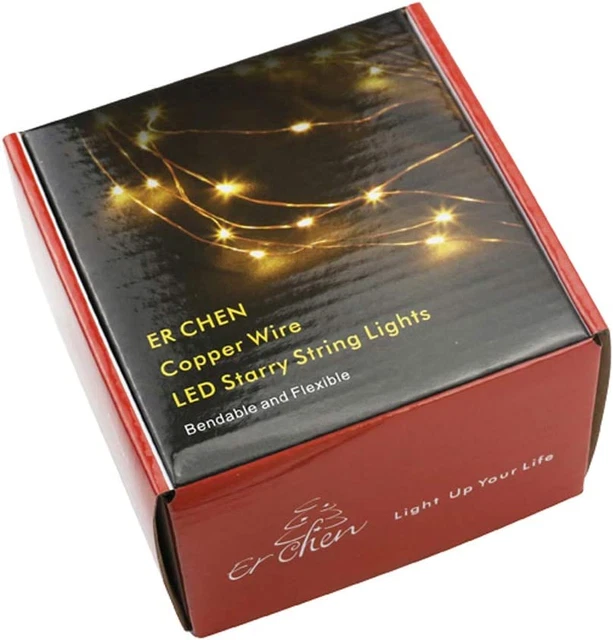 LED String Lights Plug In, Warm White Copper Wire Starry Fairy Lights Decorative 3