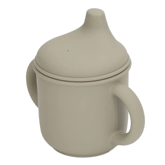 (Grün)Auslaufsicherer Silikonbecher BPA-freier Temperaturbeständiger