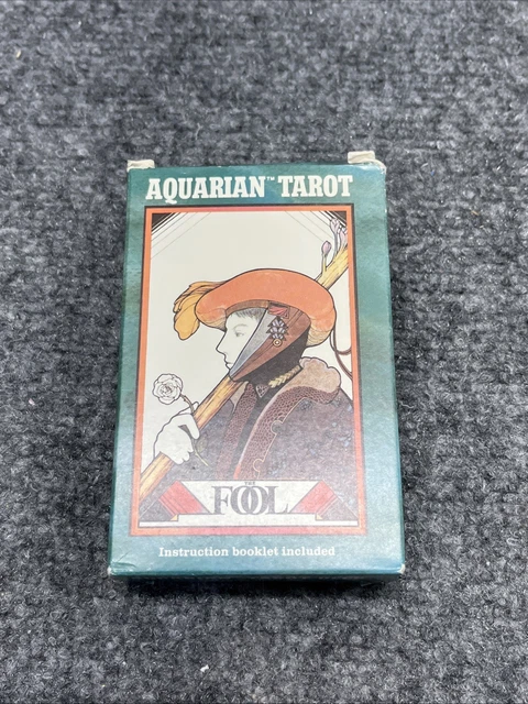 AQUARIAN TAROT CARDS The Fool Artwork WITH BOOKLET, 1970 by