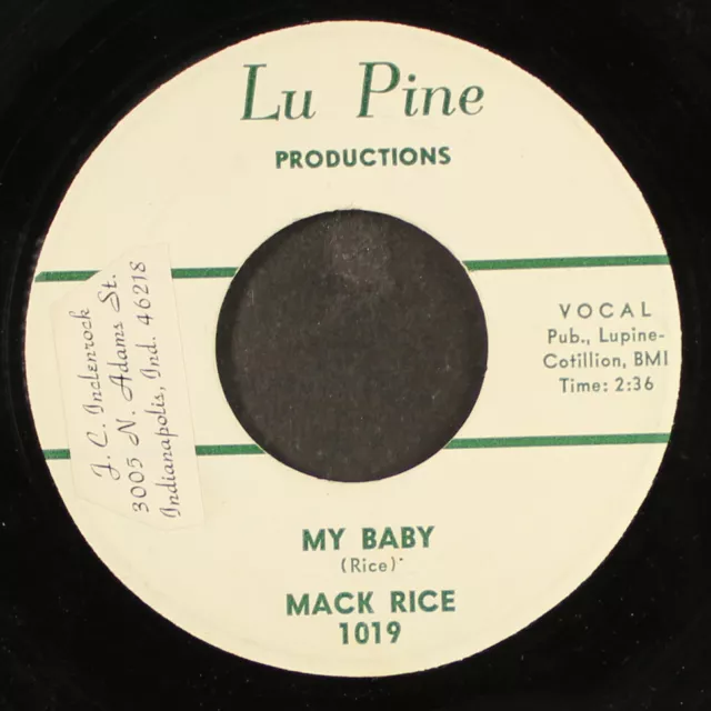 Mack Rice : Baby I'M Coming Home / Mein Baby Lu Pine 7 " Einzel 45 RPM