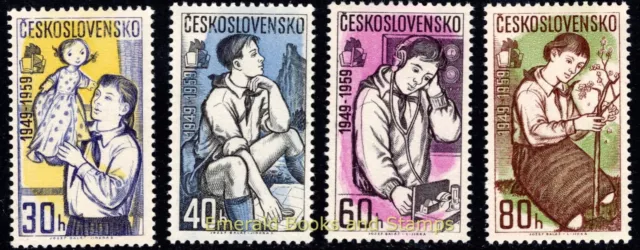 EBS Czechoslovakia 1959 - Young Pioneers - Michel 1127-1130 MNH**