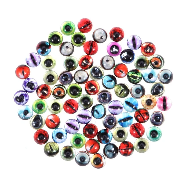 50-stück Transparent Dome Cabochons Flatback Glas Augen Dome Cabochons Diy 12