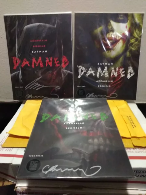 Batman Damned Books 1-3, 2018-2019 (DC Black Label) Signed 10.0 Mint