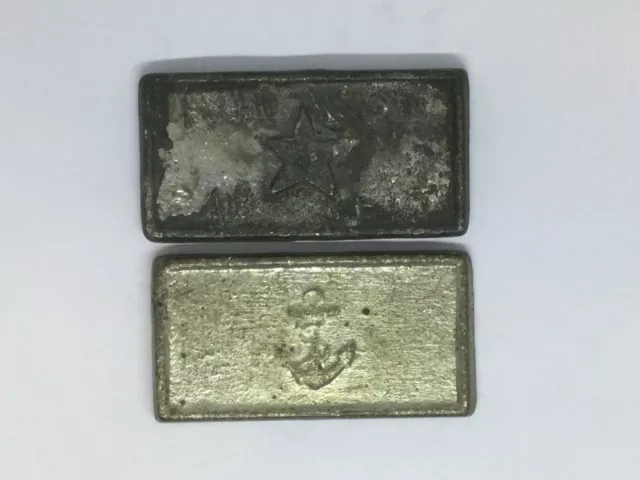 TIN/LEAD/SILVER Ingots  x2 360g - High Grade Material - FREE Postage & Packing!