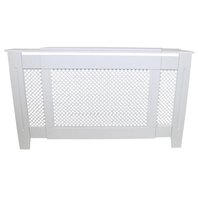 Cache Radiateur Ajustable en MDF Blanc de 140cm à 192cm de Large