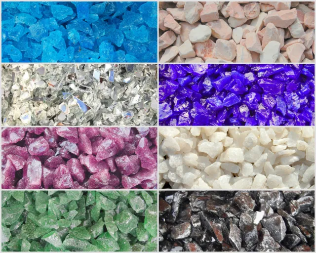 700g / 900 Glass Chipping's Choose Colour Pebbles Stones Vase Fish Garden Plants