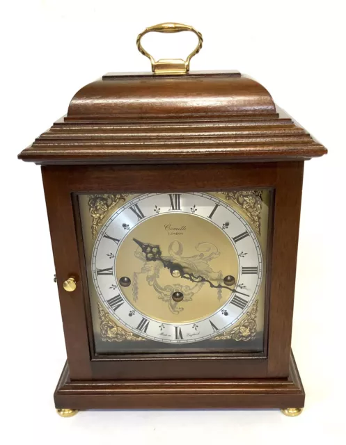 Antique Style Mahogany Westminster Chime COMITTI LONDON Mantel Bracket Clock