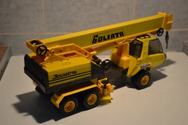 Grand Camion De Pompier Goliath Joustra Avec Grue - Vintage 1975 - état Superbe