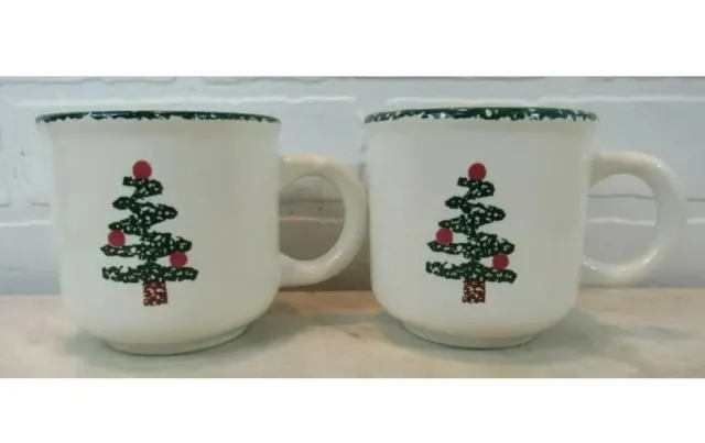 Furio made in Italy Christmas Tree Mugs - set of 2 - UNUSED