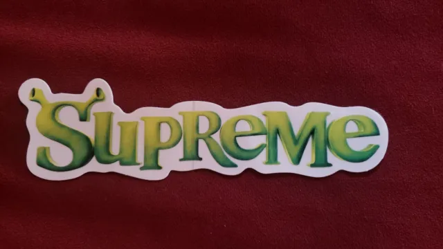 NWT Supreme Red Green Shrek Logo Skate Deck Skateboard FW21 DS AUTHENTIC