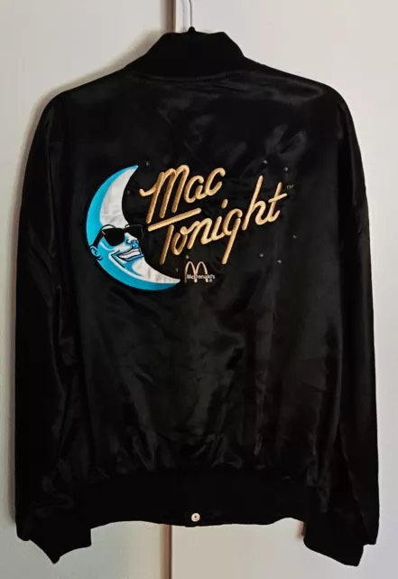 VTG 80S MCDONALD'S Mac Tonight Satin Bomber Jacket Men's Size XL Club ...
