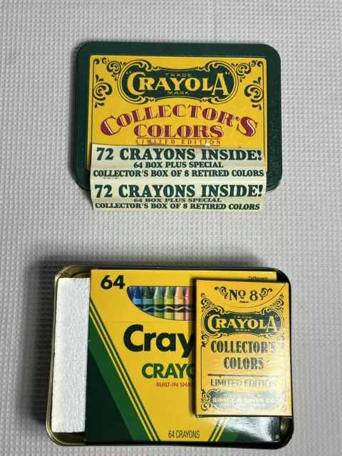 CRAYOLA LIMITED EDITION Collectors Colors Tin 72 Crayons-Retired Colors ...
