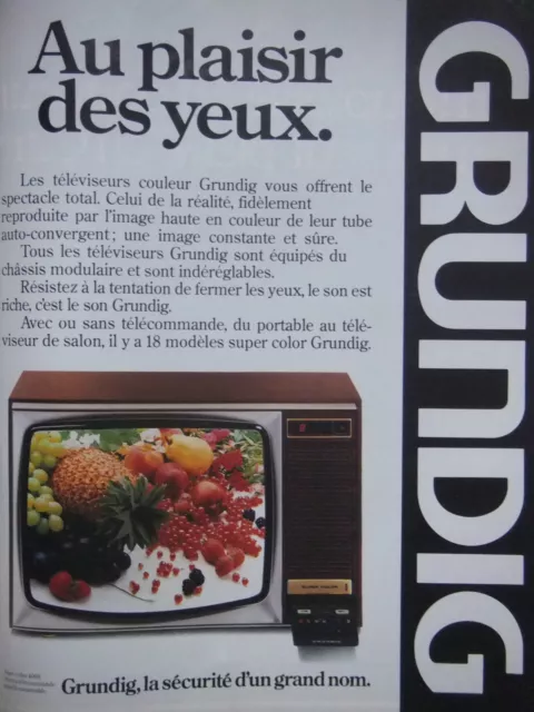 Publicité De Presse 1979 Téléviseur Grundig Super Color 4009 56 Cm - Advertising