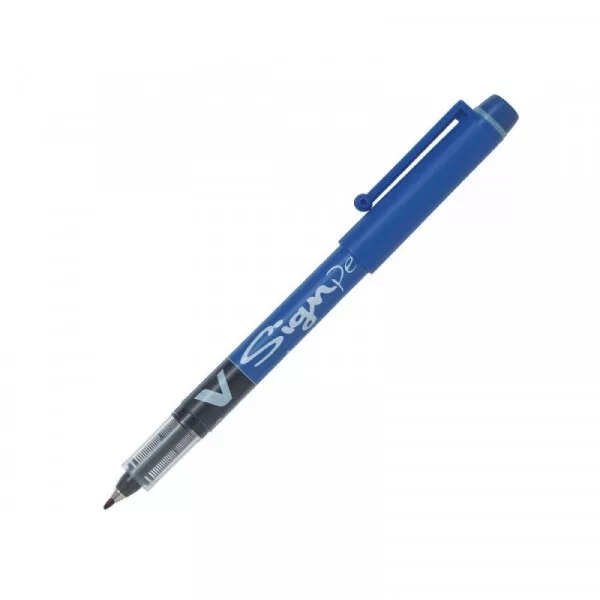 Stylo feutre V-Sign Pen pointe moyenne bleu Pilot