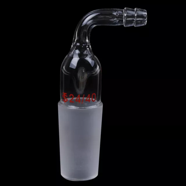 24/40,glass adapter cone to rubber tube,right angle connection,hose inlet  IJFY