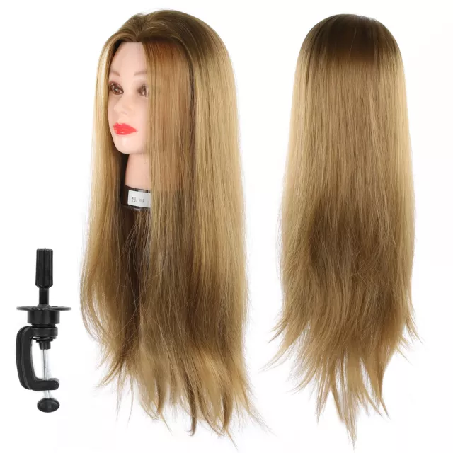 26 COSMETOLOGY MANNEQUIN Head Human Hair Hairdressing Training Model Doll  G3G $33.50 - PicClick AU