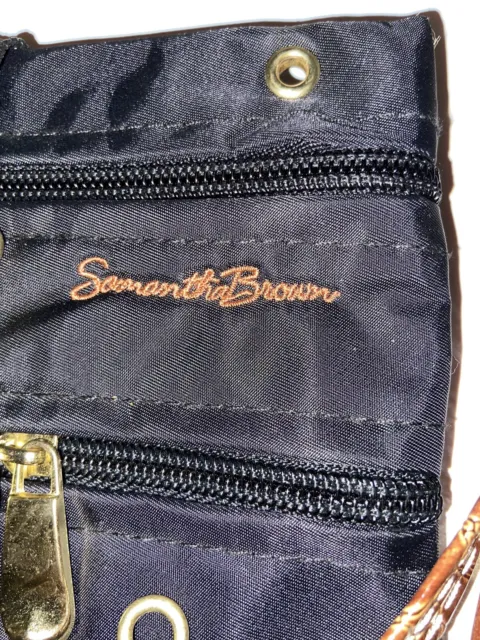 Samatha Brown Cross body purse zippered pockets lightweight travel 5